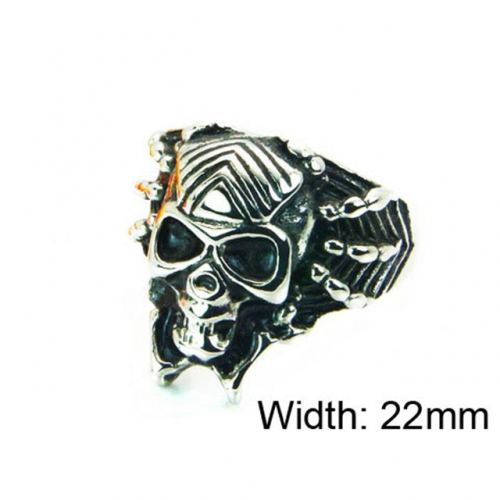 Wholesale Stainless Steel 316L Skull Rings NO.#BC22R1019HIB