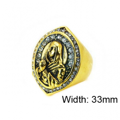 Wholesale Stainless Steel 316L Religion Rings NO.#BC22R1127HLD