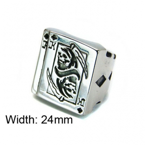 Wholesale Stainless Steel 316L Font Rings NO.#BC22R0047HIS