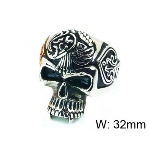 Wholesale Stainless Steel 316L Skull Rings NO.#BC22R1027H2T