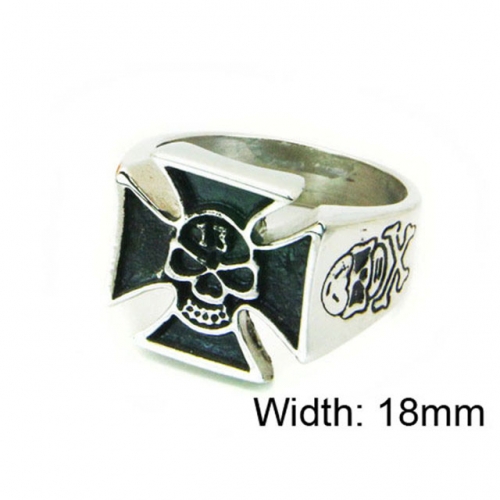 Wholesale Stainless Steel 316L Skull Rings NO.#BC22R1286HIE