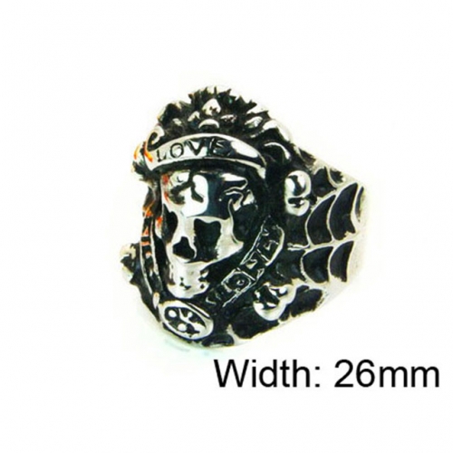 Wholesale Stainless Steel 316L Skull Rings NO.#BC22R1170HBC