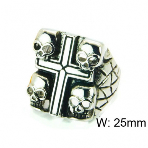 Wholesale Stainless Steel 316L Skull Rings NO.#BC22R0905H2G