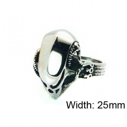 Wholesale Stainless Steel 316L Skull Rings NO.#BC22R1117H2B