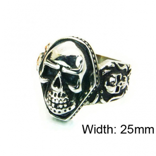 Wholesale Stainless Steel 316L Skull Rings NO.#BC22R1165HIW