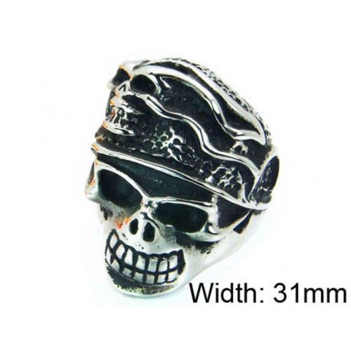 Wholesale Stainless Steel 316L Skull Rings NO.#BC22R0967HIG