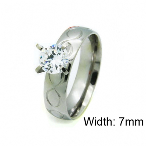 Wholesale Stainless Steel 316L Big CZ Rings NO.#BC06R0219K5