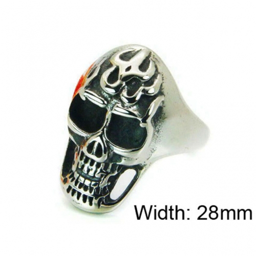 Wholesale Stainless Steel 316L Skull Rings NO.#BC22R0965H2Y
