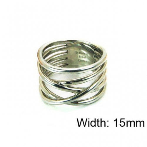 Wholesale Stainless Steel 316L Hollow Rings NO.#BC22R0596HZB