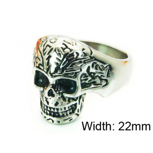 Wholesale Stainless Steel 316L Skull Rings NO.#BC22R0669HHD