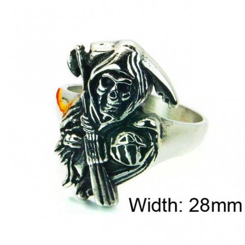 Wholesale Stainless Steel 316L Skull Rings NO.#BC22R0826H2T