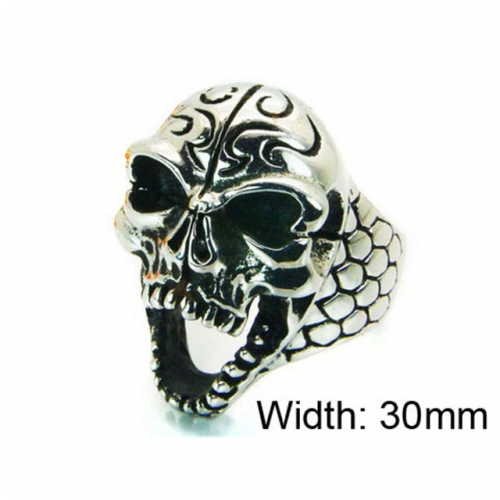 Wholesale Stainless Steel 316L Skull Rings NO.#BC22R0886HHS