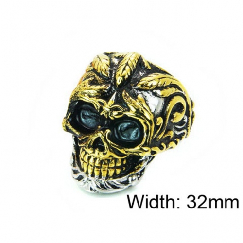 Wholesale Stainless Steel 316L Skull Rings NO.#BC22R1134HJE