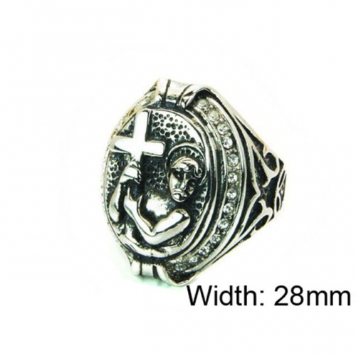 Wholesale Stainless Steel 316L Religion Rings NO.#BC22R0642HKC