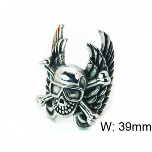 Wholesale Stainless Steel 316L Skull Rings NO.#BC22R0943HJQ