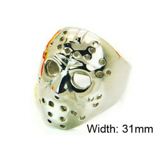 Wholesale Stainless Steel 316L Skull Rings NO.#BC22R0644H2U