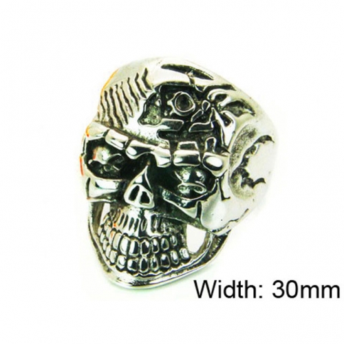 Wholesale Stainless Steel 316L Skull Rings NO.#BC22R0756HIB
