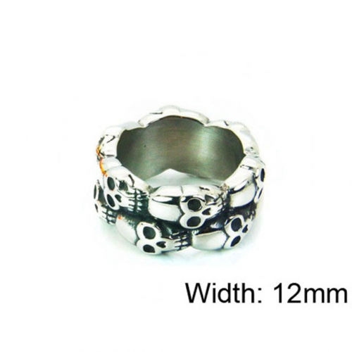 Wholesale Stainless Steel 316L Skull Rings NO.#BC22R0994HHQ