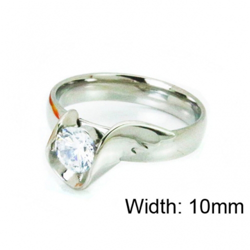 Wholesale Stainless Steel 316L Big CZ Rings NO.#BC30R0631LQ