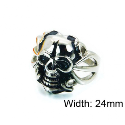 Wholesale Stainless Steel 316L Skull Rings NO.#BC22R1081H2W