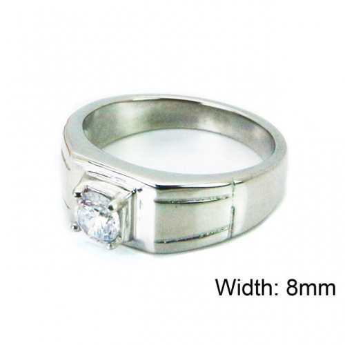 Wholesale Stainless Steel 316L Big CZ Rings NO.#BC30R0639MC