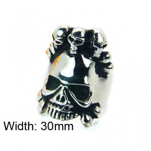 Wholesale Stainless Steel 316L Skull Rings NO.#BC22R0885HIC