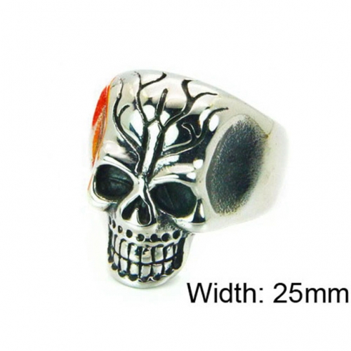 Wholesale Stainless Steel 316L Skull Rings NO.#BC22R0958H2R