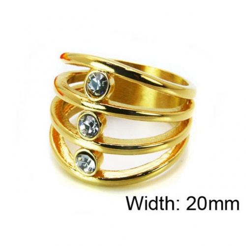 Wholesale Stainless Steel 316L Small CZ Rings NO.#BC15R0938HIZ