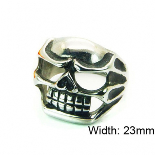 Wholesale Stainless Steel 316L Skull Rings NO.#BC22R0890HHQ