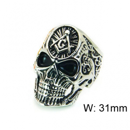 Wholesale Stainless Steel 316L Skull Rings NO.#BC22R1034HIR