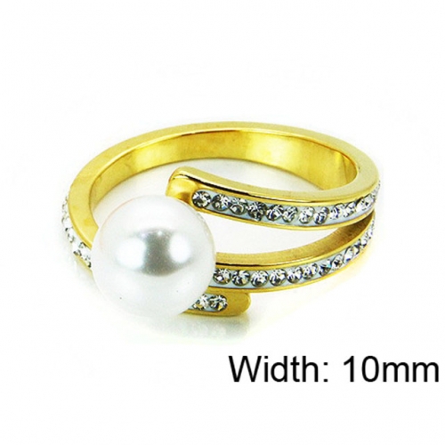 Wholesale Stainless Steel 316L Pearl Rings NO.#BC14R0325HEE