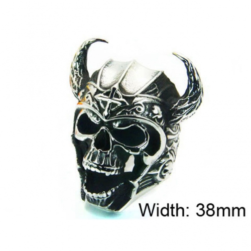 Wholesale Stainless Steel 316L Skull Rings NO.#BC22R0892HJS