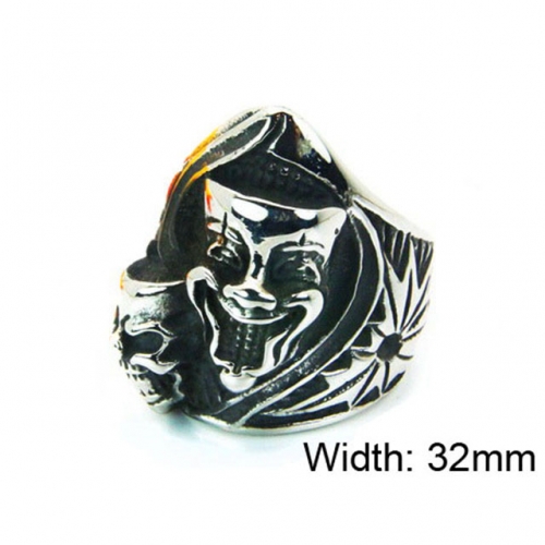 Wholesale Stainless Steel 316L Skull Rings NO.#BC22R1215HJQ