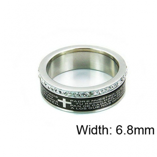 Wholesale Stainless Steel 316L Religion Rings NO.#BC14R0415HCC