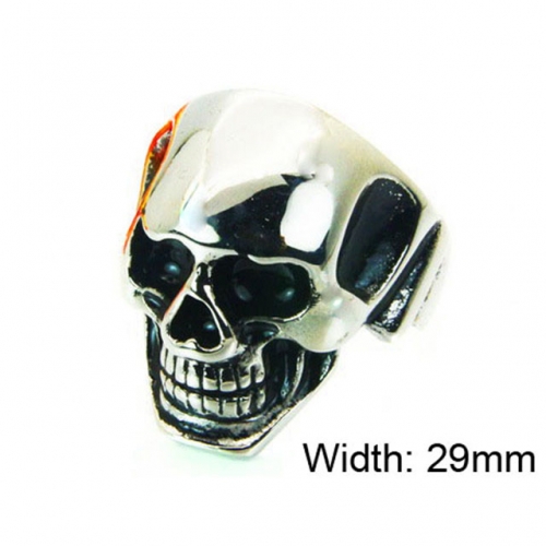 Wholesale Stainless Steel 316L Skull Rings NO.#BC22R0715HIX