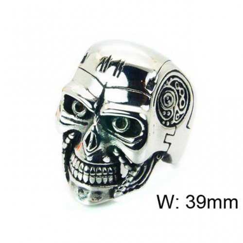Wholesale Stainless Steel 316L Skull Rings NO.#BC22R0822HLC