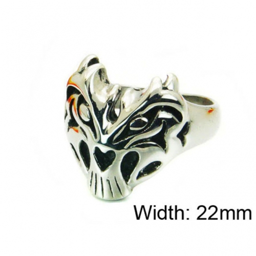 Wholesale Stainless Steel 316L Skull Rings NO.#BC22R0688HHC