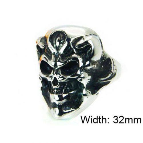 Wholesale Stainless Steel 316L Skull Rings NO.#BC22R0974H2S