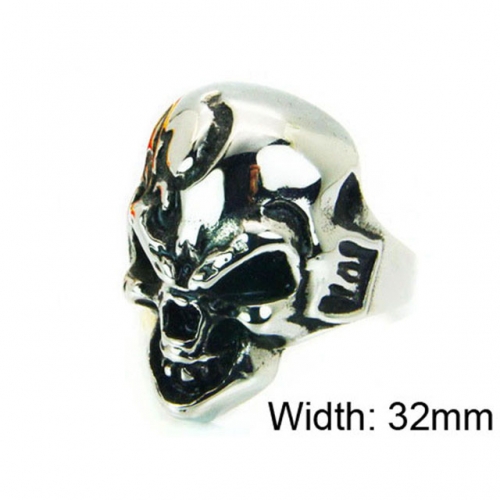 Wholesale Stainless Steel 316L Skull Rings NO.#BC22R0972HIB
