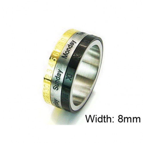 Wholesale Stainless Steel 316L Rings Simple NO.#BC05R0134H2E