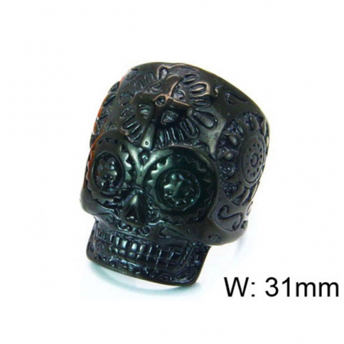 Wholesale Stainless Steel 316L Skull Rings NO.#BC22R0989HJC