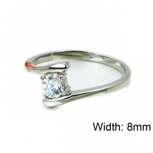 Wholesale Stainless Steel 316L Big CZ Rings NO.#BC30R0533ME