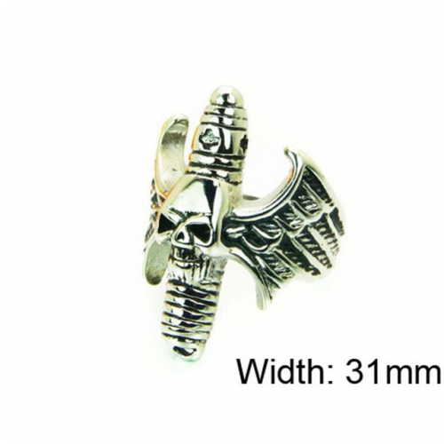 Wholesale Stainless Steel 316L Skull Rings NO.#BC22R1172HIW
