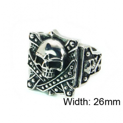 Wholesale Stainless Steel 316L Skull Rings NO.#BC22R1028HIF