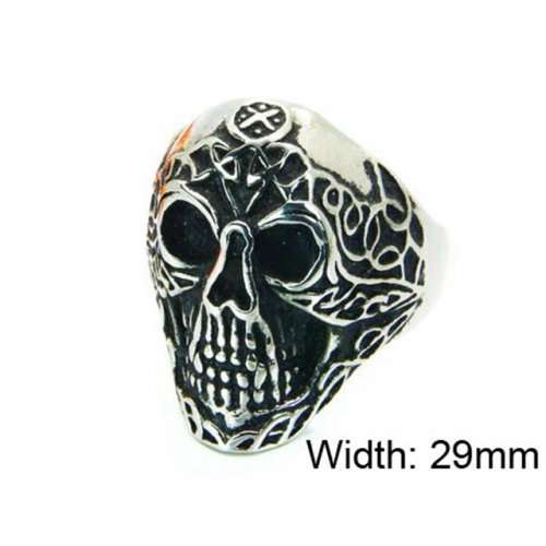 Wholesale Stainless Steel 316L Skull Rings NO.#BC22R0966H2T
