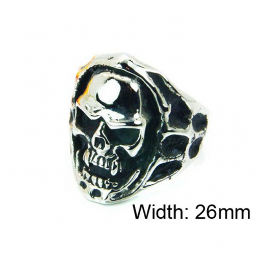 Wholesale Stainless Steel 316L Skull Rings NO.#BC22R1082HIB