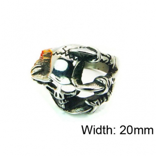 Wholesale Stainless Steel 316L Skull Rings NO.#BC22R1227HID