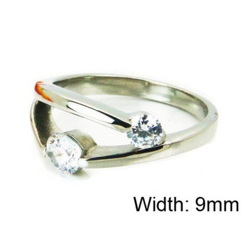 Wholesale Stainless Steel 316L Big CZ Rings NO.#BC30R0553NL