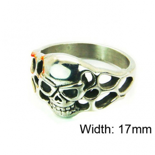 Wholesale Stainless Steel 316L Skull Rings NO.#BC22R0763HHE