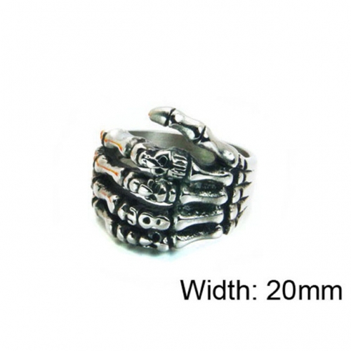 Wholesale Stainless Steel 316L Skull Rings NO.#BC22R1007HCC